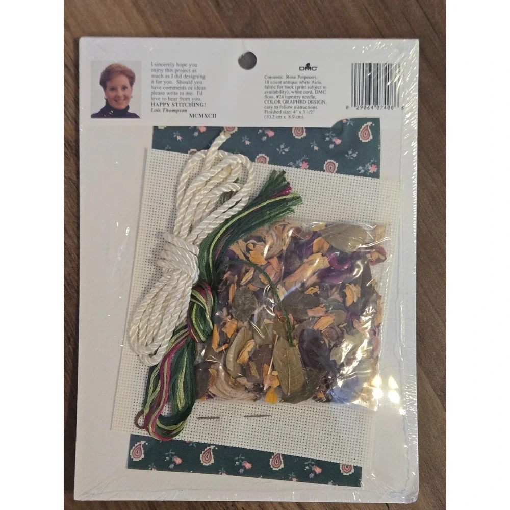 Designs for the Needle Scented Sachet Cross Stitch Kit 7408 Ivy‎ Rose Potpourri